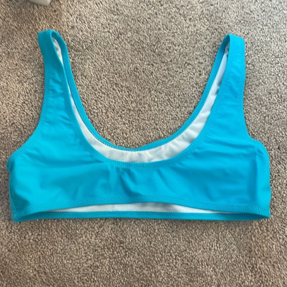 GOLDIE Blue Bikini Reversible Top - Picture 2 of 3